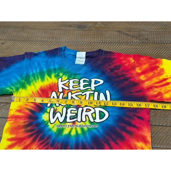 “KEEP AUSTIN WEIRD” Colortone Tie Dye T-Shirt - Women's Size M - Picture 5 of 6